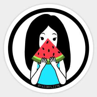 Watermelon Girl Sticker